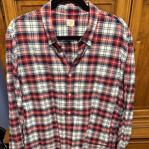 J. Crew Red and Blue Plaid Casual Shirt